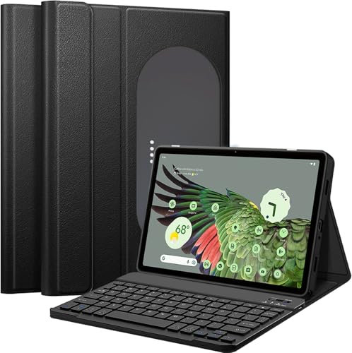 Wineecy Case with Keyboard for Google Pixel Tablet 11 Inch 2023 Release, UK Layout, Magnetically Detachable Wireless Bluetooth Keyboard with Slim Stand Cover (Pixel Tablet 11 2023)