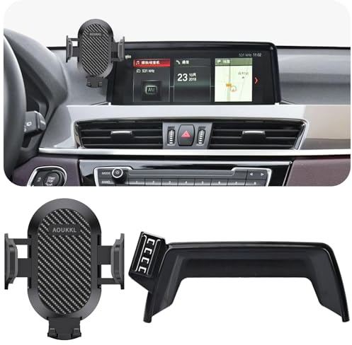 AOUKKL Support de téléphone de Voiture pour BMW X1 2016-2022/X2 2018-2023 (Uniquement Compatible avec écran de 8,8), Coques épaisses, Support de téléphone Portable pour téléphones de 4,7 à 7