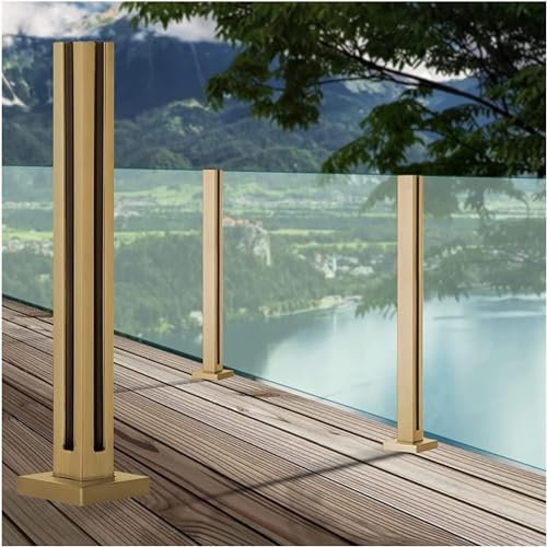ININOSNP Geländerpfosten aus, 84 cm hoch, quadratischer Geländerpfosten aus Metall for Außenterrasse, Pool, Balkon, Garten(Corner Post)