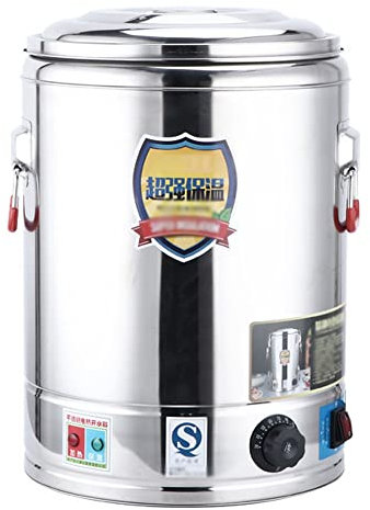 LXWKAI Kommerzielle Warmwasserbereiter, elektrisch beheizter 201 Edelstahl-Warmwasserbereiter für heißen Tee und Kaffee, Großraum-Warmwasserbereiter für Restaurant-Getränkegeschäfte/201/50L