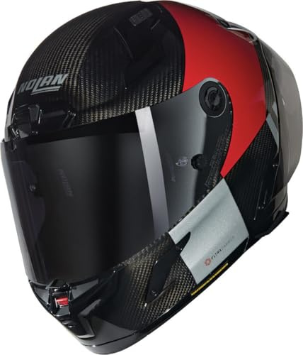 NOLAN HELMET X-804 RS COMBO GARA 351 M, Carbon/Red/Grey/Black