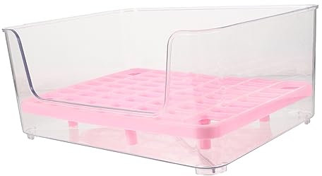 Sosoport Offene Katzentoilette aus Acryl Rosa mit Hohem Rand und Anti Spritz Schutz für Katzen und Kätzchen zur Stubenreinheit
