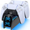 Cargador para PS5 Mando con Cable, Base de Carga para PS 5 Edge, 2,5H Carga para PS5 Mando Cargador para Playstation 5 Compatible con PS 5 Edge, Kits de Accesorios para Playstation 5, Negro
