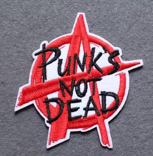 Punk's Not Dead Embroidered Patch Sew On Iron On Badge Punk Rock Music Anarchy