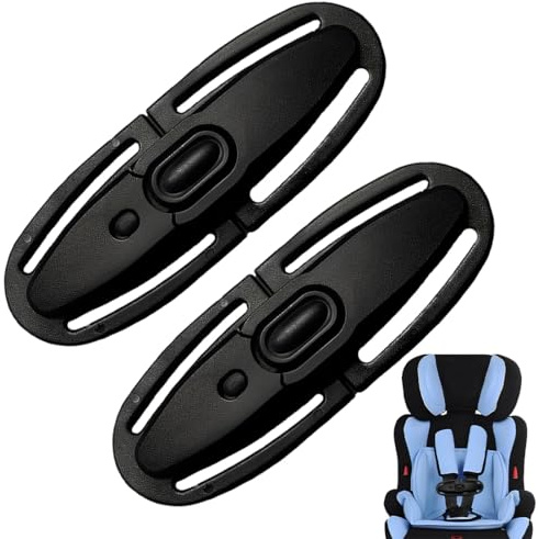 LAJUP 2 Stück Kindersicherheitsgurt Schnalle Gurt, Verschluss Kindersitz Gurt Sicherung, Abschnallschutz Kindersitz, Gurtsammler Kindersitz, Autositz Brustgurt Clip für Autositze Kinderwagen