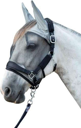 HKM Premium Fliegenschutzmaske, Schlammgrau, Pony