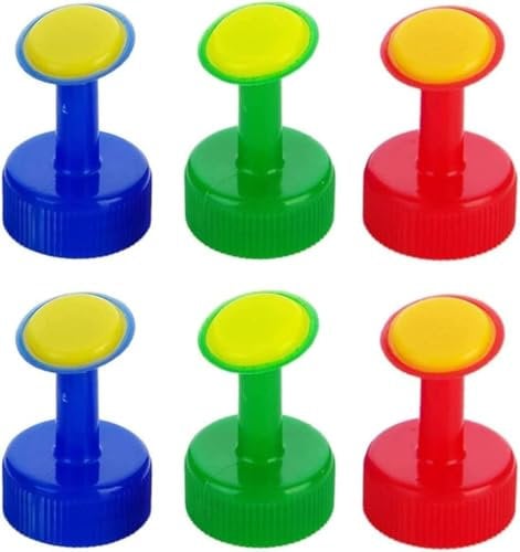 6Pcs Plastic Bottle Top Waterers Plant Waterers Sprinkler Plant Watering Seed Seedling Irrigation for 30mm Drinking Bottles Seed Seedling Garden Irrigation Watering Cans (Random Color)