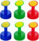 6Pcs Plastic Bottle Top Waterers Plant Waterers Sprinkler Plant Watering Seed Seedling Irrigation for 30mm Drinking Bottles Seed Seedling Garden Irrigation Watering Cans (Random Color)