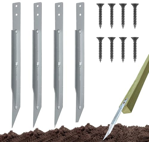 4-Pack Ground Anchors For Swing Sets | Outdoor Swing Anchors - For Rose Arches, Playhouses, Play Towers. Secure Anchoring For Garden Swings