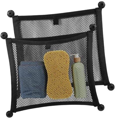 2 Pezzi Rete Portaoggetti Auto Rete Elasticizzata per Bagagliaio Organizzatore Stoccaggio Mesh per Auto Suv e Camper Design Compatto e Resistente per Oggetti Diverse