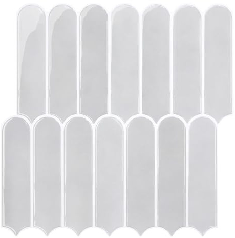 COMSTICKC Upgrade Dickere 3D Fliesenaufkleber Klebefliesen Grau, 10-Stück | 3D Wandfliesen Vinyl Fliesen Selbstklebend Wandverkleidung Küche Bad RV Küchenrückwand, 30,5 x 30,5 cm