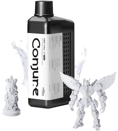 Conjure ABS-Like Harz Weiß 1 kg für 3D Drucker | Hohe Zähigkeit und Schlagfestigkeit, Schrumpfungsarm, 405 nm, Für LCD/DLP/MSLA Drucker, Weiß, 1000 g