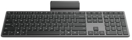 Lenovo Teclado inalámbrico Moderno 700, dongle de 2.4 GHz y conexión Bluetooth Dual, cifrado AES-128, duración de la batería de 36 Meses, Gris Luna