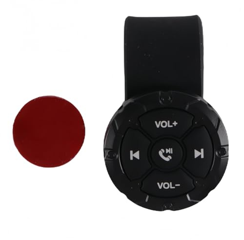ACOLY Control Remoto Inalámbrico Bluetooth Con Botón Multimedia, Correa Impermeable Para Volante De Motocicleta, Bicicleta Y Coche.