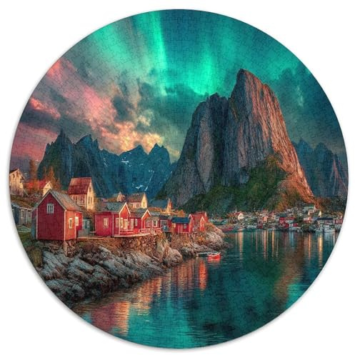 Wunderschöne Lofoten Rätsel Für Erwachsene |Nordlichter| Familienspaß-Puzzles 1000pcs (67.5x67.5cm)