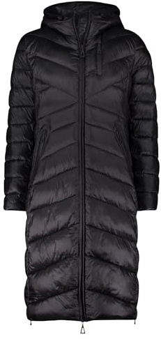 Gil Bret Damen Steppmantel mit Kapuze 42, Schwarz
