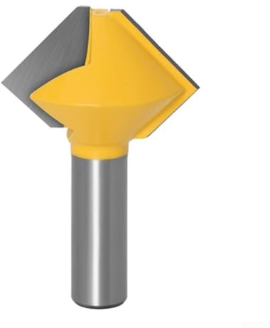 Honseadek Heavy Duty Holzbearbeitung Regular Polygon Joint Router Bit, 12 mm Schaft, 8 Kanten, Gelb, geeignet für Sperrholz (8 Kanten)