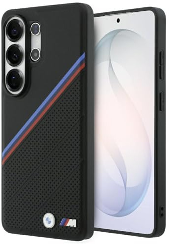 CG MOBILE BMW Dreifarbiges Metalllogo kompatibel mit der MagSafe Hülle für Samsung Galaxy S26 Ultra (Schwarz)