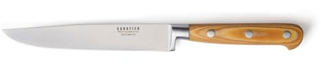Sabatier, 168-005, Schneidemesser, für perfekten Schnitt ohne Reißen, Profi-Küchenmesser, 15.5 cm, Braun