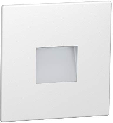 ledscom.de LED Treppenlicht/Wandeinbauleuchte FOW für innen und außen, Downlight, eckig, 85 x 85mm, warmweiß