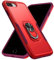 MilanNice Phone Case for iPhone 8 Plus/7 Plus/6 Plus,Shockproof Cover with Ring Holder Upgrade Durable Soft TPU Protective 360 Degrees Rotation Ring Grip,Red