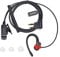 HYSHIKRA G Shape Security Earpiece with PTT, Lightweight Radio Headset Compatible with Motorola GP300 DP1400 CP040 CLS1410 Walkie Talkie (RED, 1 PACK)