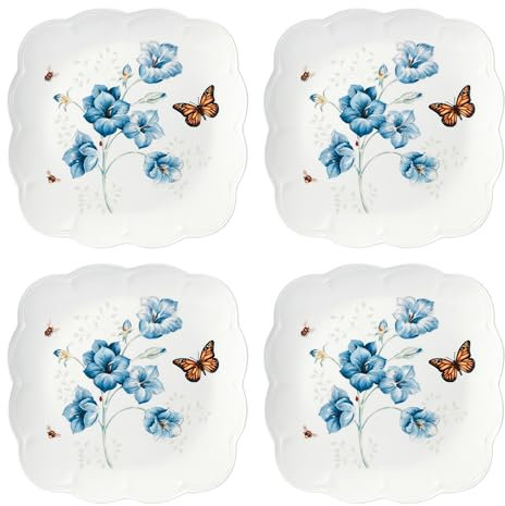 Lenox Butterfly Meadow Square 4Pc Dinner Plates, 4 Count, Multi
