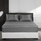 Spannbettlaken 180x200 cm Glänzend Satin Boxspringbett Glanzsatin Kühlende Luxus Grau Anthrazit Muster Topper Bettlaken Glatt Seide Spannbetttücher Leintuch 180 x 200 Hohe Matratze bis 25-30 cm