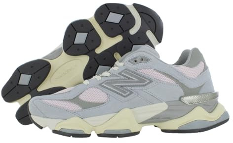 New Balance Baskets 9060 pour femme, granit/granit rose/argent, 9,5 M US