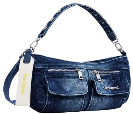 Desigual Women's Accessories Denim Shoulder Bag, Blue