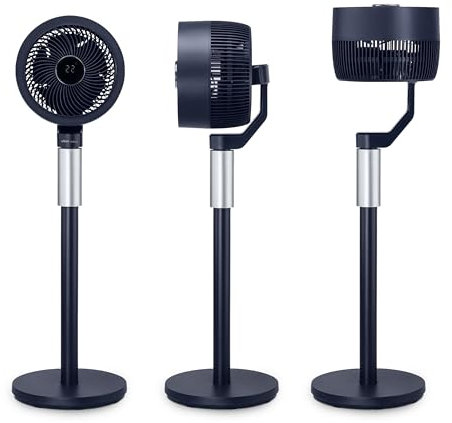 Ufesa 3D70 Ventilador Circulador de Aire con Oscilación 3D 360º, Multidireccional, 70W, 3 Velocidades, 3 Modos, 1m Altura, Temporizador, Mando a Distancia, Pantalla LED