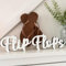 Luck and Luck Flip Flops Sign, Wedding Sign, Wooden, One Size, White, Casual Celebratory Rustic
