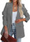 MGizo DtiSpectrum Blazer pour Femme - Veste de Costume Ample à Simple Boutonnage Ouverte sur Le Devant pour Femme de Bureau, Vestes d'affaires à Manches Longues et Col à Revers