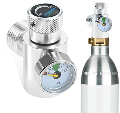 Mgoodoo CO2 Zylinderadapter, Selbst Gemachter Bierfassregler TR21.4 bis W21.8, CO2 Kohlendioxid Tankzubehör für Soda Hersteller Maschine