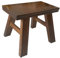 POPETPOP Petit Banc escabeau en Bois pour Adultes Banc en Bois d'intérieur Tabouret escabeau Vintage Repose-Pieds en Bois escabeau de lit escabeau pour lit Petit escabeau Banc de Ferme Brun
