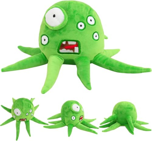 AlloFuu Plüschfigur Plüschtiere, Spielcharakter Oktopus Stofftier Kissen, Grün Octopus Kuscheltier, Gefüllte Figur Oktopus, Geschenk für Gaming-Fans, Sammler