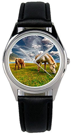 KIESENBERG Geschenk für Reiter Pferde Freunde Züchter Uhr B-6080