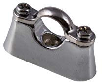 PlumbUniverse 22mm Chrome Plated Hospital Bracket Pipe Clip Chrome On Brass Silver
