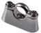 PlumbUniverse 22mm Chrome Plated Hospital Bracket Pipe Clip Chrome On Brass Silver