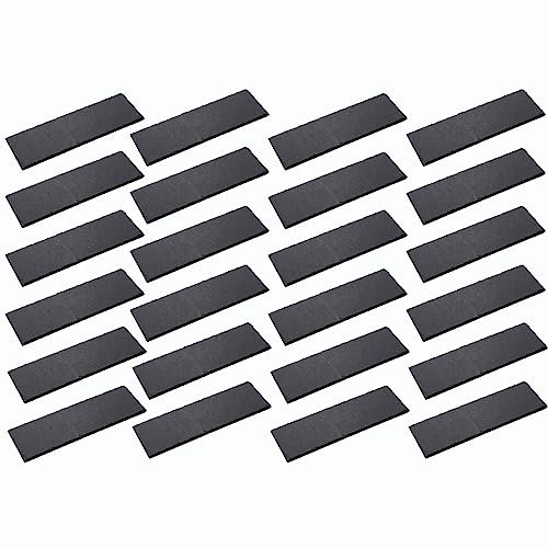 Novaliv Lot de 24 assiettes en ardoise - Rectangulaires - 30 x 20 x 0,5 cm - Assiettes de service allongées - Assiettes à sushi - Assiettes décoratives en ardoise