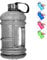 Vaupan Half Gallon Big Water Bottle, 2.2L/73 OZ Large Leak Proof Sports Jug with Handle,Huge BPA Free PETG Plastic Wide Mouth Drinking Container Flask for Fitness Gym Biking Travel Outdoor Water Jug