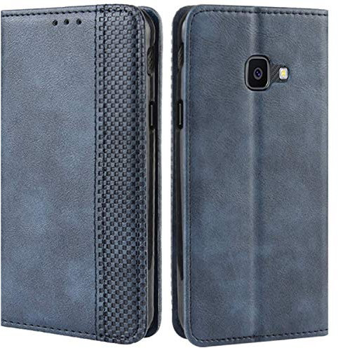 HualuBro Samsung Galaxy Xcover 4s Hülle, Galaxy Xcover 4 Hülle Leder, Stoßfest Klapphülle Schutzhülle Handyhülle Handytasche LederHülle Flip Case Cover für Galaxy Xcover 4s Tasche, Blau