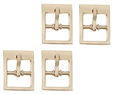 Baoblaze 4 kleine Rollschnalle Gürtelschnallen Schließen Schnallen Gurtschnalle 15mm rostfrei für DIY Kleidung Tasche, Gold