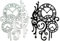 Stanzenshop Stanzschablone Zwei Uhren mit Ranken, Stanzformen, Schablonen, Scrapbooking, Kartenherstellung, DIY, Prägeschablonen, Papierkarten, Cutting Dies