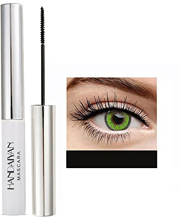 OCHILIMA 4D Mascara farbenfrohe Fasermascara bezaubernde lang anhaltende Mascara, dichte/lange Wimpern wasserfestes und wischfestes Augen-Makeup(Black)
