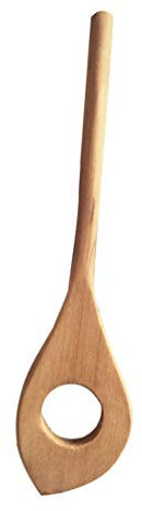Cabilock Wood Stirring Spoons - Wooden Cooking Spoons with Hole for Kitchen Utensils