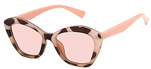 WQZYY&ASDCD Sonnenbrille Herren Damen Vintage Cat Eye Frauen Oculos Unregelmäßige Linse Sonnenbrille-Pink
