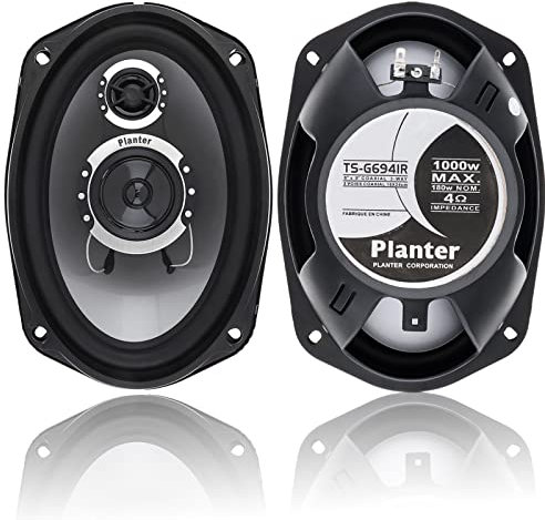 Subwoofer per auto, altoparlanti coassiali, 1000 W, max 15,2 x 22,9 cm, per barche, auto, yacht, camper, esterni (1 paio)