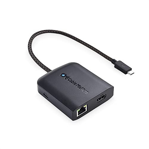 Cable Matters Hub USB C HDMI 8K (Dock USB-C HDMI 4K @120Hz) avec 2X Ports USB 3.0, Gigabit Ethernet, 100W Power Delivery Charging en Noir