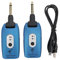 Drahtloses Gitarrensystem, Drahtloser Gitarren-Sender-Empfänger E-Gitarre Wiederaufladbares Audio-Wireless-System Remote-Gitarrenkabel-Pickup(Blau)